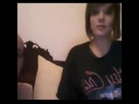 Father And His Daughter On Webcam